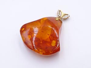 K18 色石 ダイヤ 0.25ct ペンダントトップ 30.7g